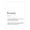 Plakat z napisem Life Definition Beauty