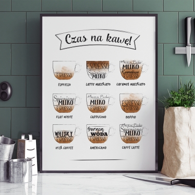 Plakat do kuchni Czas na kawę