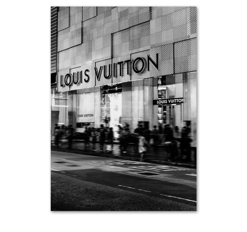 Plakat modowy butik Louis Vuitton