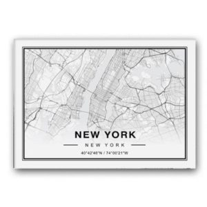 Plakat mapa New York