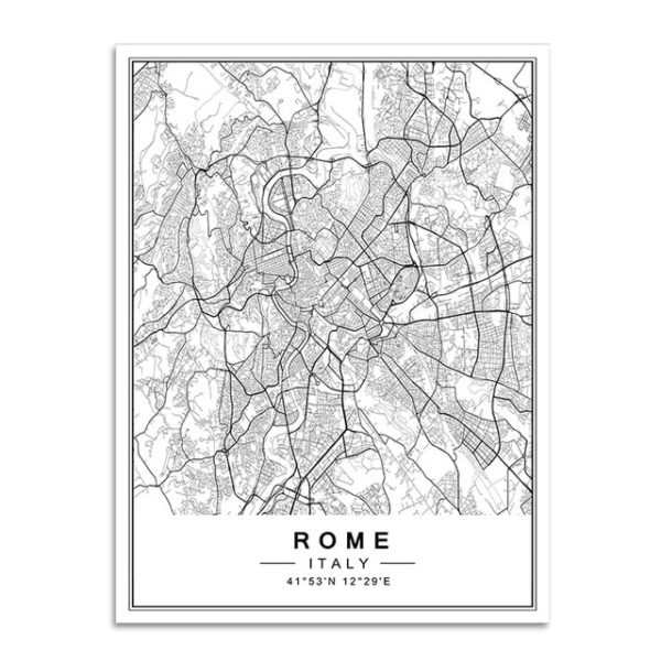 Plakat mapa Rzym