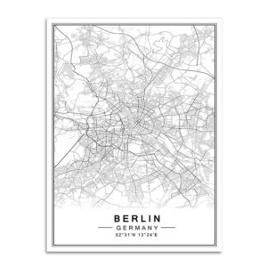 Plakat mapa Berlin