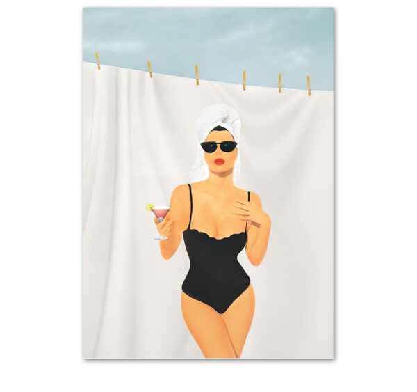 Plakat kobieta w stroju kąpielowym