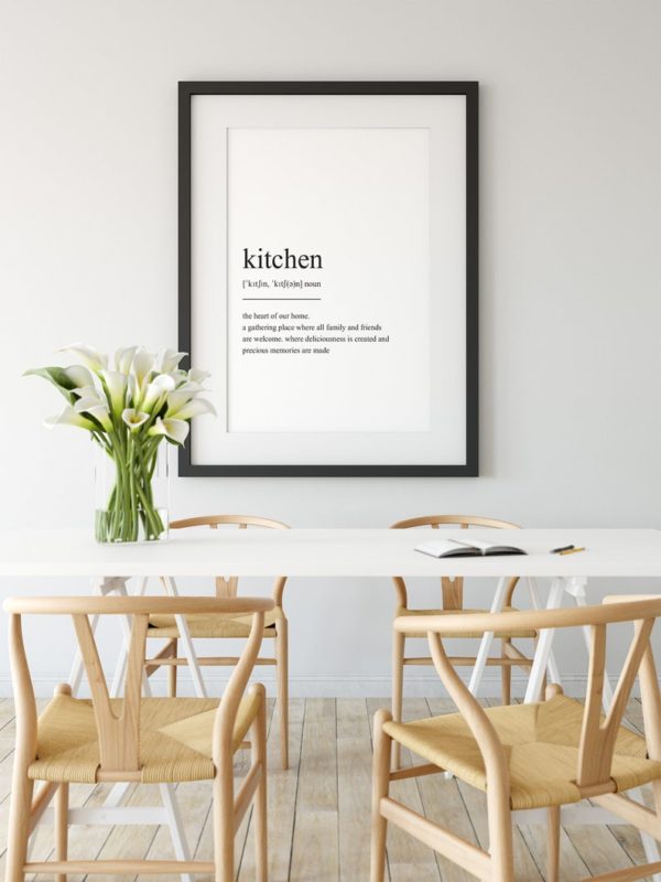 Plakat z napisem Life Definition Kitchen