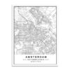 Plakat mapa Amsterdam