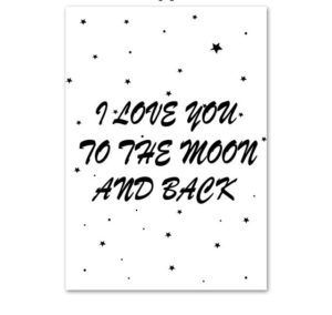 Plakat dla dzieci Love u to the moon