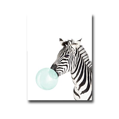 Plakat Zebra with chewing gum