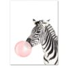 Plakat dla dzieci Zebra z gumą balonową
