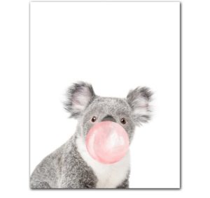 Plakat dla dzieci Koala z gumą balonową